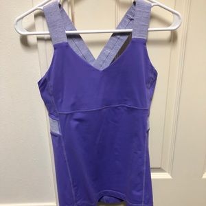 Lululemon cross back tank with built in bra